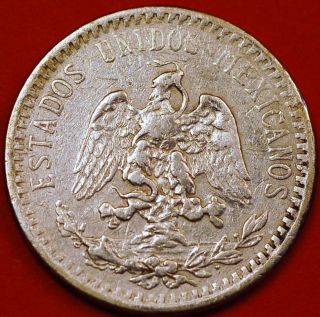Mexico.  20 Centavos 1919.  Km 438 Silver Coin. photo