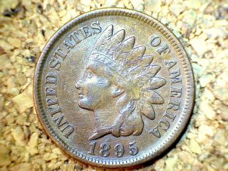 1895 Indian Head Penny - Extra Fine Shape (a349) photo