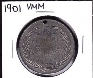 1901 Vmn Queen Victoria Memoriam/death Medal photo