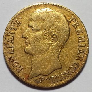 An12 - A (1803 - A) France 40 Franc Gold Coin.  3734 Agw - 1 Cent Start - photo