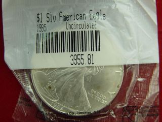 Uncirculated 1995 American Eagle Silver Dollar In Littleton Packaging photo