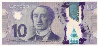 2013 Canada $10 Dollars Release Polymer Plastic Note Prefix Ftg Gunc photo