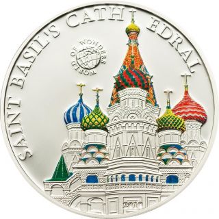 Palau 2010 $5 World Of Wonders I St.  Basil ' S Cathedral 25 G Silver Proof Coin photo