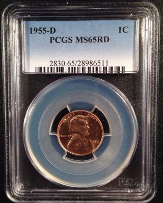 1955 - D Lincoln Wheat One Cent Ms65rd   Q - 324 photo