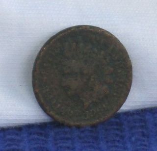 1869 Indian Head Cent Almost Good photo