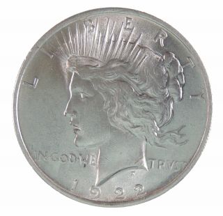 1922 - P $1 Peace Silver Dollar Au photo