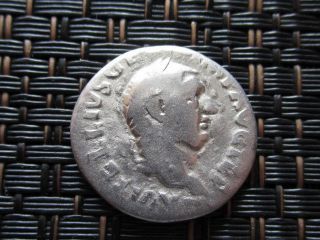 Silver Ar Denarius Vitellius 69 Ad Ancient Roman Coin Ric 69a photo