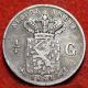 Circulated 1854 Indonesia 1/4 Gulden Silver Foreign Coin S/h Asia photo 1
