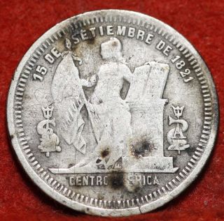 Circulated 1884 Honduras 25 Centavos Silver Foreign Coin S/h photo