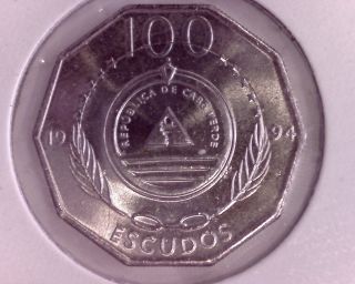 Cape Verde Cabo Verde 1994 Saiao Flower 100 Escudos Bimetal Coin photo