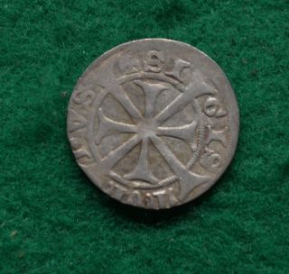 Tirol Silver Groschen Abt.  18mm.  Sigismund 1368 - 1437.  Obv Cross & Name Rev Eagle photo