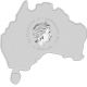 Australia 2012 $1 Australian Map Shaped Coin Series Kookaburra 1 Oz Silver Coin. Australia photo 1