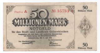 Germany Gelsenkirchen 5000000 Mark 1923 Look Scans photo