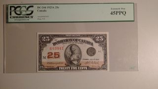1923 Dominion Of Canada 25c Campbell / Clark 643947 Graded / High Value / Rare photo