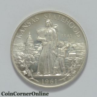 1861 - 1961 Kansas Statehood Heraldic Art 925 Silver (slx772) photo