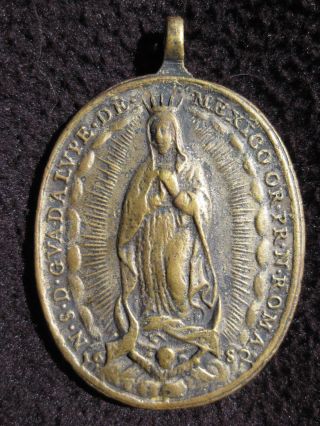 Rare Medal - Our Lady Of Guadalupe Dated 1682 photo