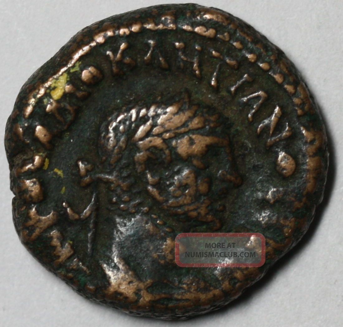 287 Diocletian Roman Egypt Billon Tetradrachm Athena Rx Year 4 Coin