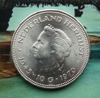 Bn (353a) - Netherlands - Coin 10 Gulden 1970 Silver Unc Km 195 photo