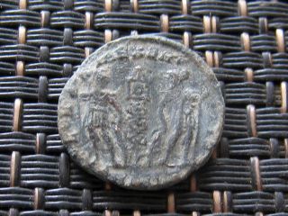 Roman Empire - Constantius Ii 337 - 361 Ad Follis Roman Legions Ancient Roman Coin photo
