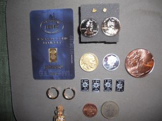 Pure Gold Bullion.  Silver Bullion,  Copper Bullion,  Plated Items photo