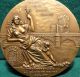 Woman / King & Medieval Knights - Chaves 90mm 1979 Bronze Medal By Cabral Antunes Exonumia photo 2