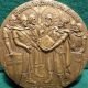 Woman / King & Medieval Knights - Chaves 90mm 1979 Bronze Medal By Cabral Antunes Exonumia photo 3