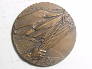 1940 Belgium 70mm Bronze Fraternelle Des Telegraphistes Medal photo