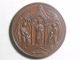 1885 France 68mm Copper Baptisim Communion Confirmation Medal Exonumia photo 1