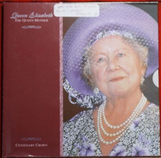 Uncirculated 2000 U.  K.  Queen Elizabeth Queen Mother Crown S/h photo
