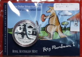 Uncirculated 2008 Australia Kangaroo Silver $1 S/h photo