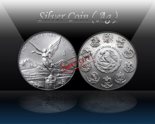 Mexico Libertad 2011 - 1 Oz Silver Coin - Round (1 Onza) Ag 999/1000 Unc photo