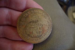 Large Brass Old Us Trade Token Mechanics Clothing Providence Rhode Island No Red photo