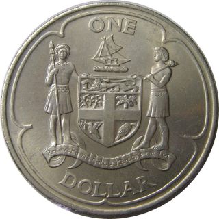 Elf Fiji Islands 1 Dollar 1969 Coat Of Arms photo