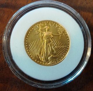 1989 $5 Gem Gold American Eagle 1/10th Oz.  Gold Bullion Us Coin photo