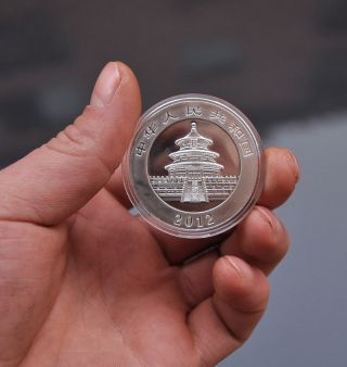 2012 1oz Panda Silver Coin For The 20th Anni Of Hua Xia Bank W/box&coa photo