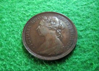 1885 Great Britain Half Penny - Vf,  /xf - Scarce - photo