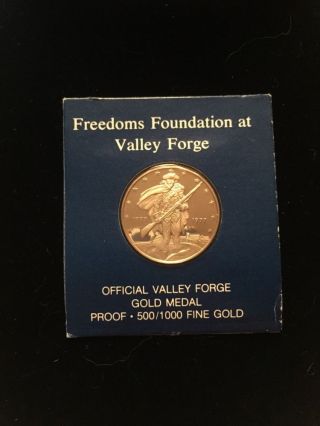 1777 - 1977 Official Valley Forge Gold Medal Proof - 500/1000 Freedoms Foundation photo