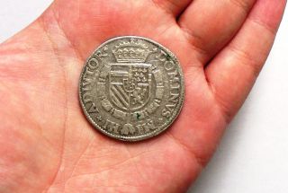 Rare Spanish Netherlands - Silver - Thaler - Patagon 1592 Ad (159z) photo