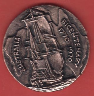 Captain James Cook,  Large Bronze Medal,  Australian Bi Centennary 1977 photo
