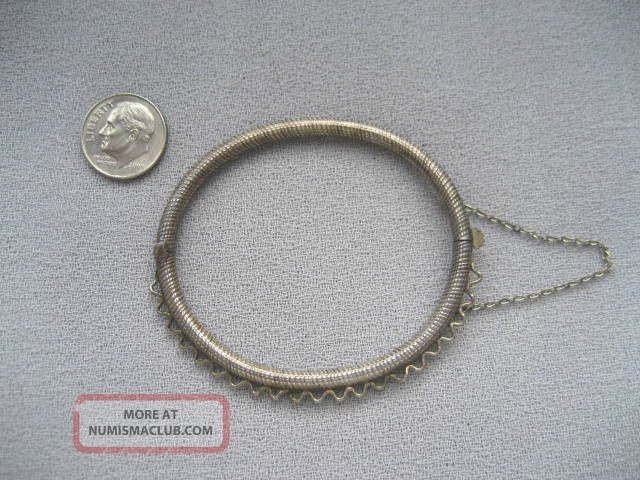 Antique Victorian Art Nouveau 800 Silver Starter Bracelet For Love Token Charms Exonumia photo