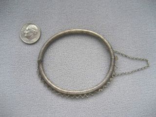 Antique Victorian Art Nouveau 800 Silver Starter Bracelet For Love Token Charms photo