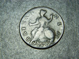 Scarce,  Uk,  Half Penny,  1736. photo