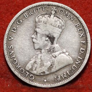 Circulated 1920 - M Australia Shilling Silver Foreign Coin photo