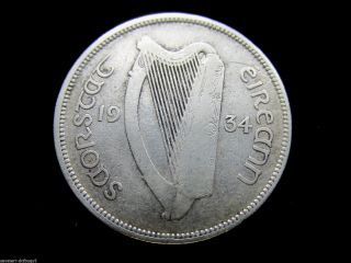 Ireland - 1934 Rare Silver Irish Florin 2/s Fine Two Shilling Coin. photo
