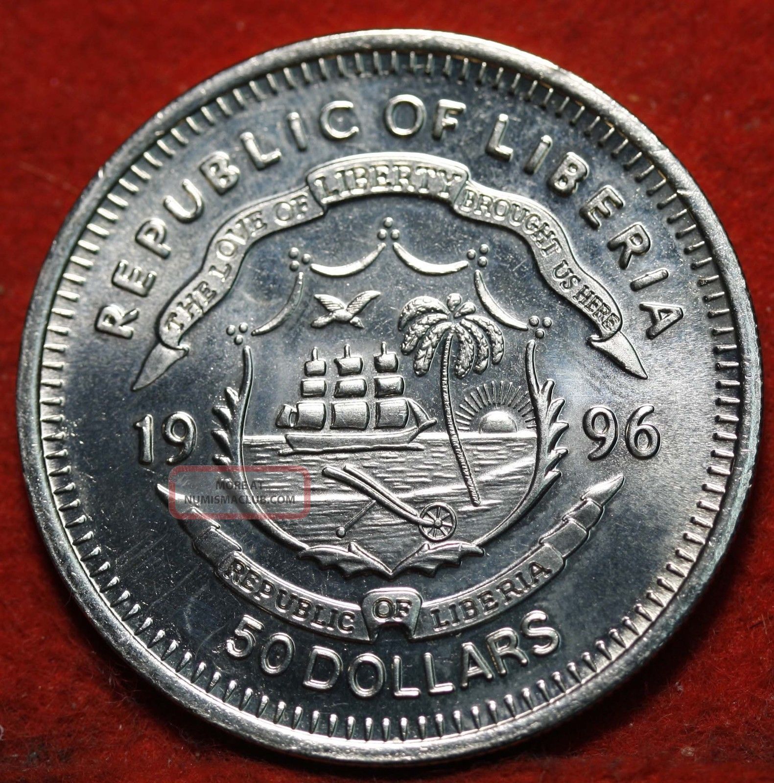 Uncirculated 1996 Liberia $50 Foreign Coin S/h