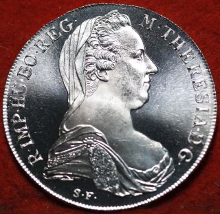 Uncirculated 1780 Austria 1 Thaler Maria Theresa Silver Restrike photo