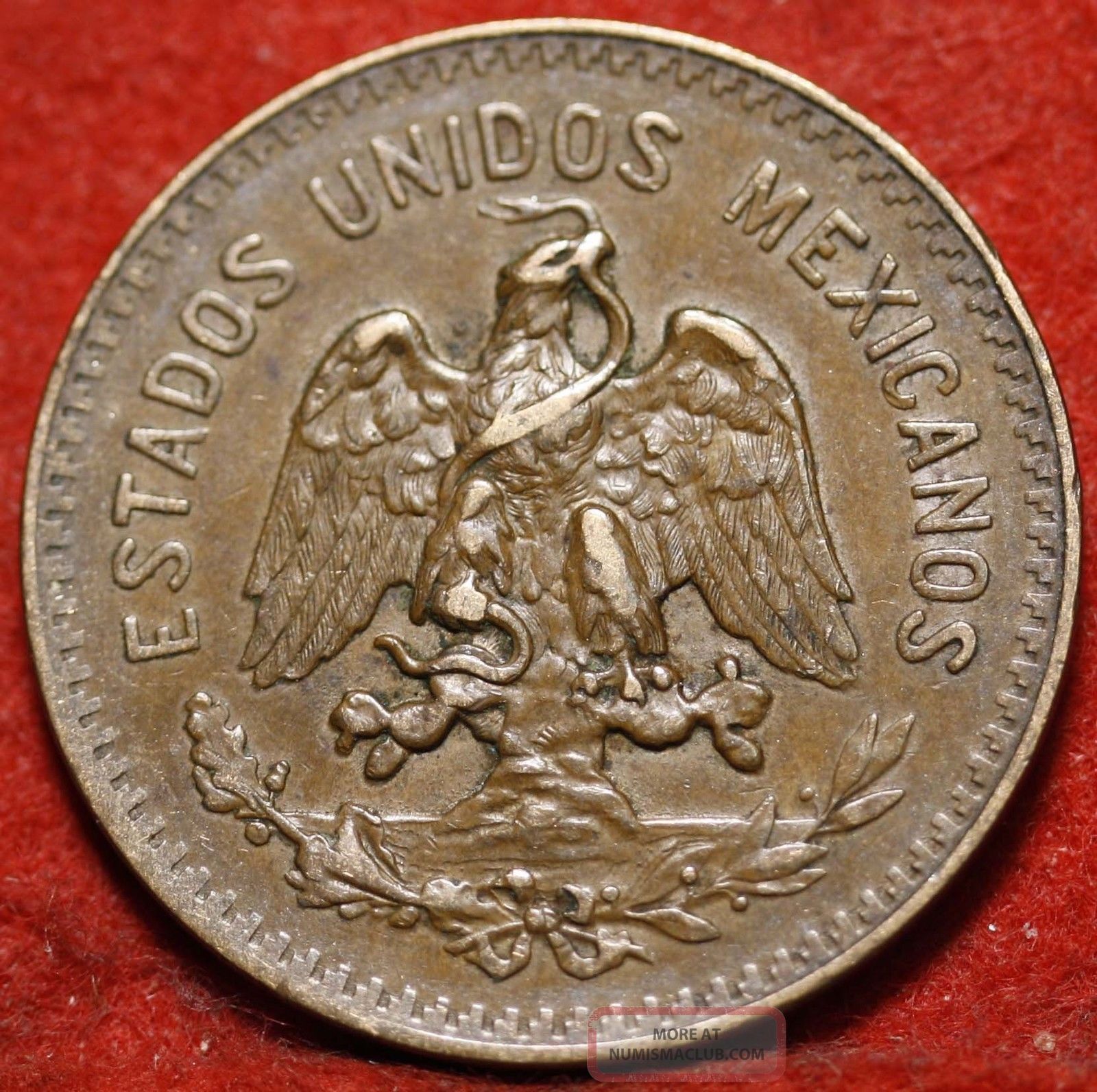 Circulated 1935 Mexico 5 Centavos Foreign Coin S/h Mexico photo