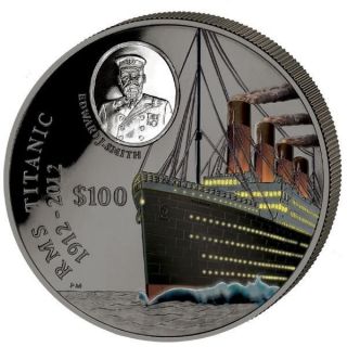 Virgin Islands 2012 100$ Kilo Titanic 100th Anniversary 1kg 32,  12 Oz Silver Coin photo
