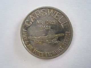 Vintage Carswell Afb Army & Air Force Exchange Service Texas Token Coin photo