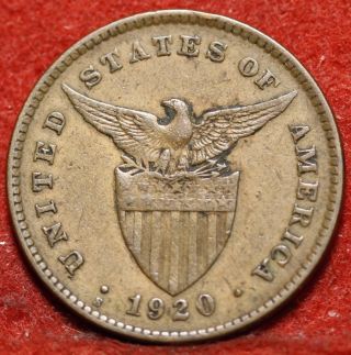 Circulated 1920 - S Philippines 1 Centavo Foreign Coin S/h photo